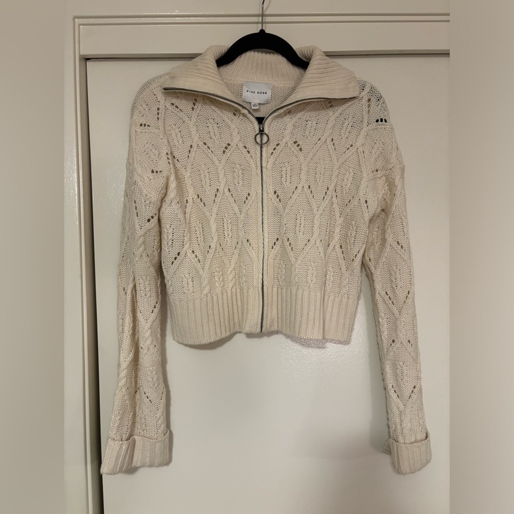 Crochet Zip Up Jacket